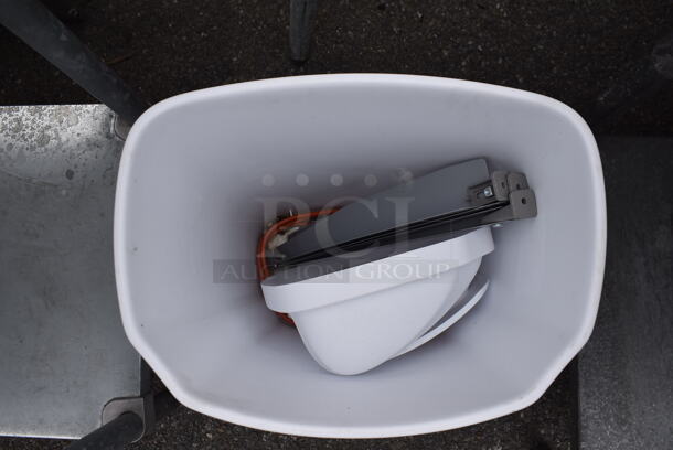 White Poly Trash Can. - Image 2 of 2