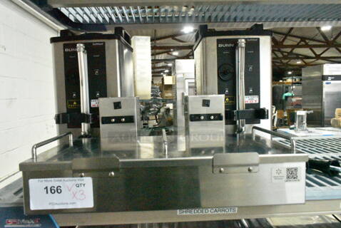 2016 Bunn 2SH STAND Stainless Steel Commercial Countertop Dual Satellite Server Stand w/ 2 Bunn SH SERVER Satellite Servers. 120 Volts, 1 Phase. 