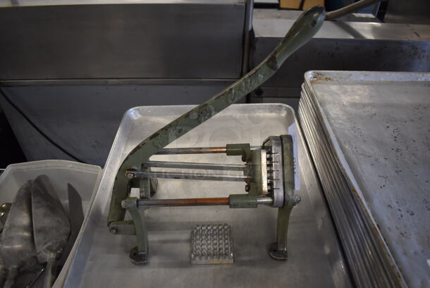 Metal Commercial Countertop French Fry Cutter. 13x8x16 - Image 3 of 6