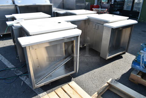 Wasserstrom C/C F437-01-72 Stainless Steel Double Cashier Station. 