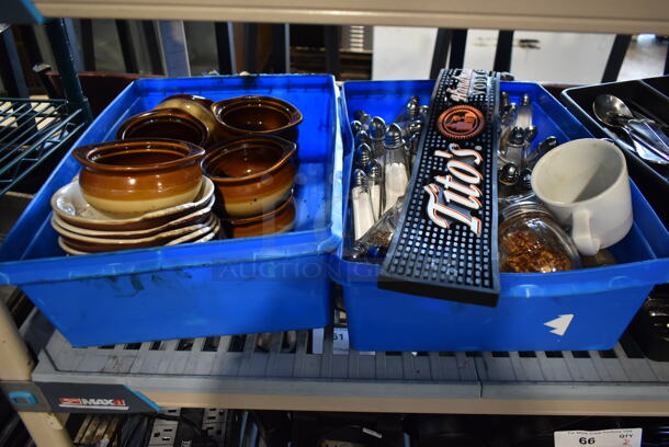 ALL ONE MONEY! Tier Lot of Various Items Including Silverware, Ceramic Soup Crocks and Bar Mat. - Image 2 of 5