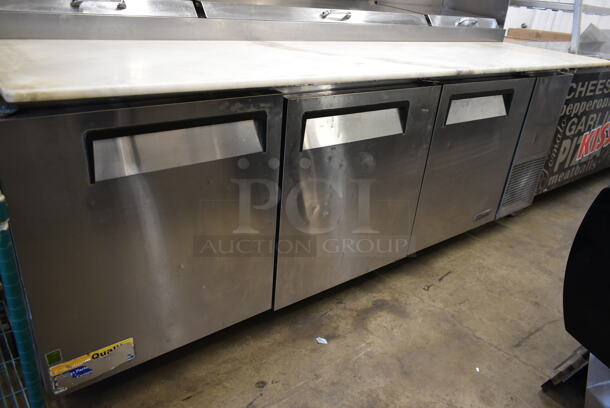 Turbo Air TPR-93SD Stainless Steel Commercial Pizza Prep Table w/ Over Shelf on Commercial Casters. 115 Volts, 1 Phase. Tested and Powers On But Does Not Get Cold - Image 7 of 11