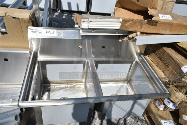 BRAND NEW SCRATCH AND DENT! Regency 600S21717 Stainless Steel 2 Bay Sink. No Legs. Bays 17x17x12 - Image 2 of 3