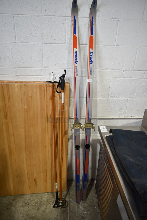 ALL ONE MONEY! Lot of 2 Trak Nowax Skis and 2 Hand Poles.  - Image 3 of 8