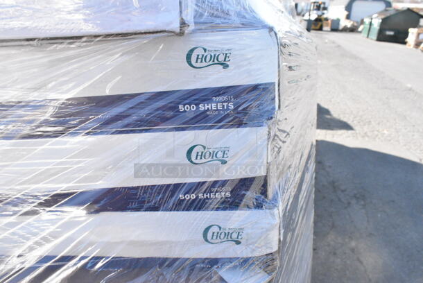 32 BRAND NEW Boxes Including 130WBKFORKH Choice Black Heavy Weight Wrapped Plastic Fork - 1000/Case, 3 Box 999DS15 Choice 15" x 10 3/4" Customizable Interfolded Deli Wrap Wax Paper - 500/Box, 50012W Choice 12 oz. White Poly Paper Hot Cup - 1000/Case, 500TO883C3 Choice 8" x 8" x 3" Microwaveable 3-Compartment Black / Clear Plastic Hinged Container - 100/Case, 795PTOWHT4 Choice White Microwavable Folded Paper #4 Take-Out Container 7 3/4" x 5 1/2" x 3 1/2" - 160/Case, 129MCR50B Choice 43 oz. Black Round Microwavable Heavy Weight Container with Lid 9" - 150/Case, 433NHTR101WH Choice 1/6 Standard Size 2.25 Mil White Reusable Extra Heavy-Duty Plastic T-Shirt Bag - 200/Case. 32 Times Your Bid!  - Image 3 of 12