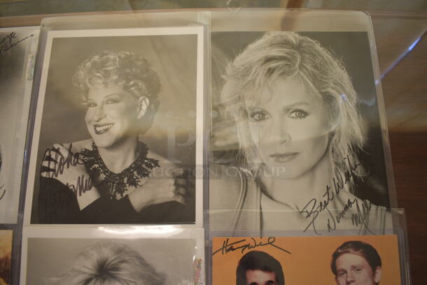 12 Autographed Headshots Including Three's Company Cast, Bette Midler, John Travolta, Gene Kelly, and Arnold Schwarzenegger. 12 Times Your Bid! - Image 7 of 8
