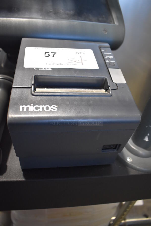 Micros 15" POS Monitor, Epson M129H Receipt Printer, Credit Card Reader, Barcode Scanner and Metal Cash Drawer - Image 3 of 8