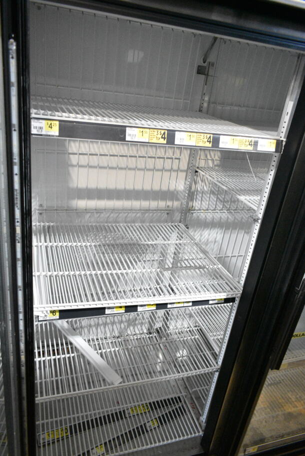 True GDM-49F-LD Metal Commercial 2 Door Reach In Freezer Merchandiser w/ Poly Coated Racks. 115/208-230 Volts, 1 Phase. Tested and Working! - Image 3 of 5