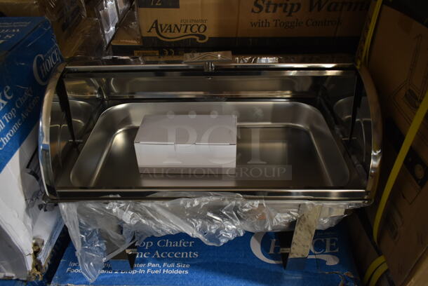 3 BRAND NEW SCRATCH AND DENT! Choice 407RTCHROM Stainless Steel Commercial Countertop 8 Quart Roll Top Chafing Dish. 3 Times Your Bid! - Image 5 of 5
