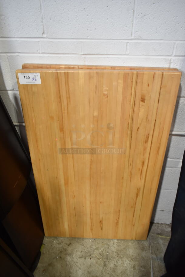 2 Wood Pattern Tabletop. 2 Times Your Bid! - Image 1 of 3