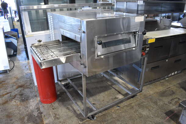 Doyon FC-1 Stainless Steel Commercial Floor Style Electric Powered Conveyor Pizza Oven on Commercial Casters. 208 Volts. 59x44x49 - Image 2 of 7