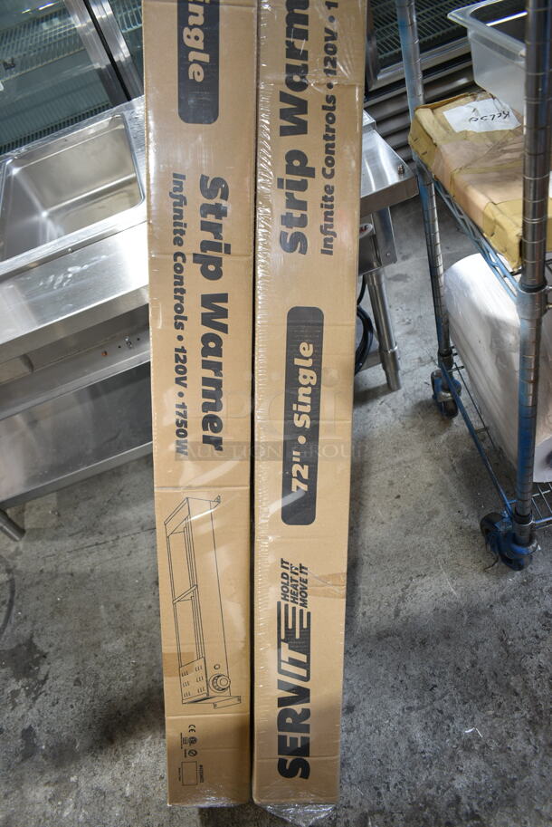 2 BRAND NEW IN BOX! ServIt 423SWI72 Stainless Steel Commercial 72" High Wattage Strip Warmer with Adjustable Infinite Controls. 120 Volts, 1 Phase. 2 Times Your Bid! - Image 2 of 5