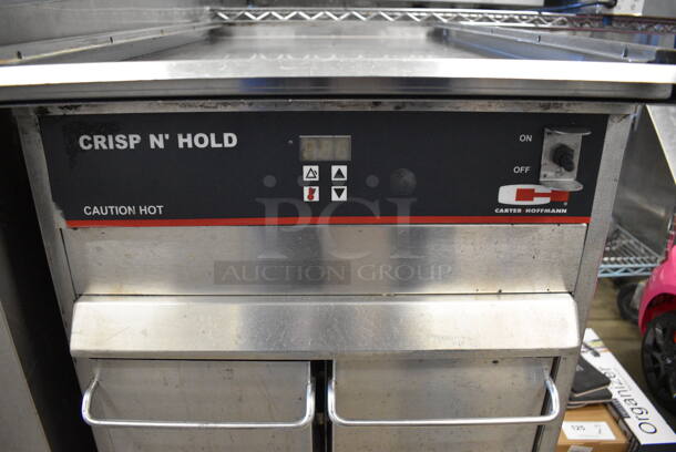 Carter Hoffmann Stainless Steel Commercial Counter w/ 6 Crisp N Hold Drawers on Commercial Casters. 115 Volts, 1 Phase. 20x33x33. Tested and Working! - Image 3 of 6