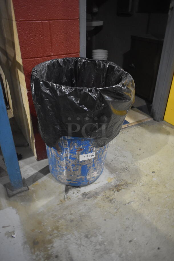 Blue Metal Tank / Barrel. - Image 2 of 3