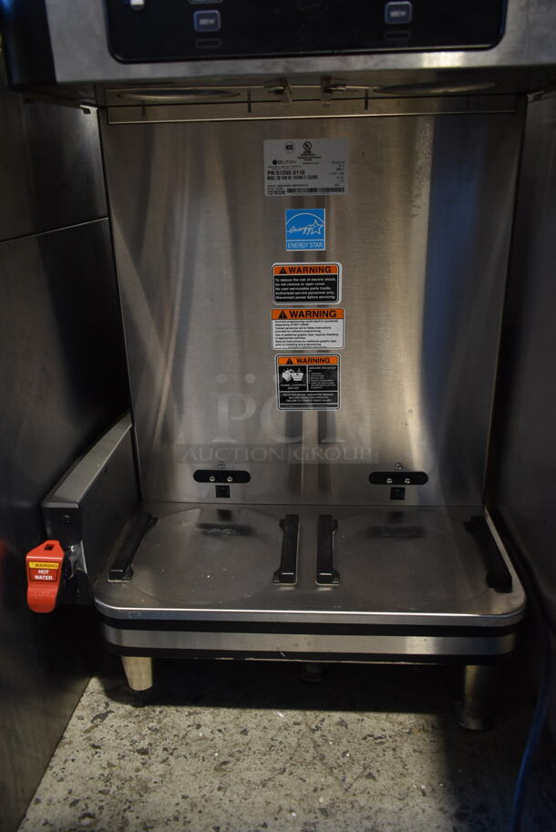 2021 Bunn ICB TWIN SH ENERGY STAR Stainless Steel Commercial Countertop Double Coffee Machine w/ Hot Water Dispenser. 120/240 Volts, 1 Phase.  - Image 4 of 5