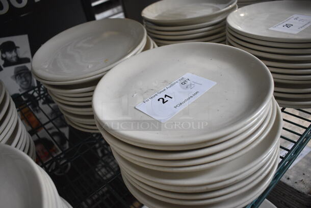 24 White Ceramic Plates. 9x9x1 24 Times Your Bid! - Image 2 of 3