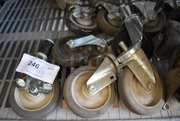 ALL ONE MONEY! Lot of 17 Various Metal Commercial Casters. Includes 5.5x4.5x7 - Image 2 of 5