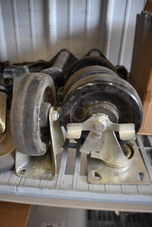 ALL ONE MONEY! Lot of 17 Various Metal Commercial Casters. Includes 5.5x4.5x7 - Image 3 of 5