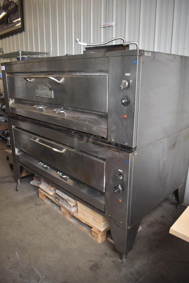Montague 25P-2 Hearth Bake Legend Double Deck Natural Gas Powered Pizza Ovens with Stones. 2 Times Your Bid. - Image 3 of 11