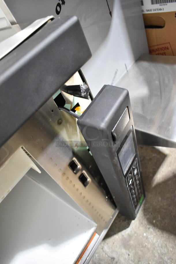 BRAND NEW SCRATCH AND DENT! 2024 Amana RC22S2 Heavy Duty Stainless Steel Commercial Microwave Oven with Push Button Controls. 208/240 Volts, 1 Phase.  - Image 5 of 7