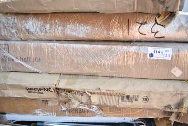 2 BRAND NEW SCRATCH AND DENT! 465ZB1848KE4 Black Epoxy Shelf Kit 18x48 w/ 72" Posts. 2 Times Your Bid! - Image 1 of 4