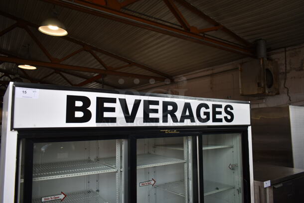 True GDM-69 Metal Commercial 3 Door Reach In Cooler Merchandiser w/ Poly Coated Racks. 115 Volts, 1 Phase. Tested and Working! - Image 2 of 12