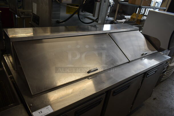 2016 Leader ESLM72S/C Stainless Steel Commercial Sandwich Salad Prep Table Bain Marie Mega Top on Commercial Casters. 115 Volts, 1 Phase. Cannot Test Due To Cut Power Cord - Image 3 of 10