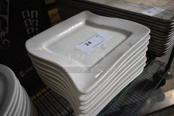 8 White Ceramic Plates. 10x10x1. 8 Times Your Bid! - Image 2 of 3