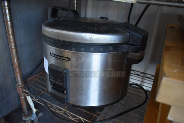 Proctor Silex Model GR04 Chrome Finish Countertop Rice Cooker. 120 Volts, 1 Phase. 15x15x11 - Image 2 of 5