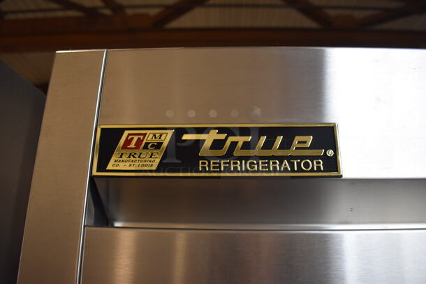 True T-49 Stainless Steel Commercial 2 Door Reach In Cooler on Commercial Casters. 115 Volts, 1 Phase. 54x34x83. Tested and Working! - Image 6 of 7