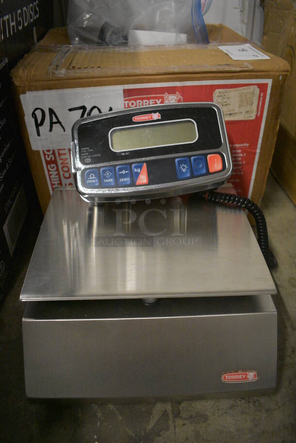 BRAND NEW IN BOX! Torrey Model PPC Stainless Steel Commercial Countertop Food Portioning Scale. 10x10x4, 7x2x4.5. Tested and Working!