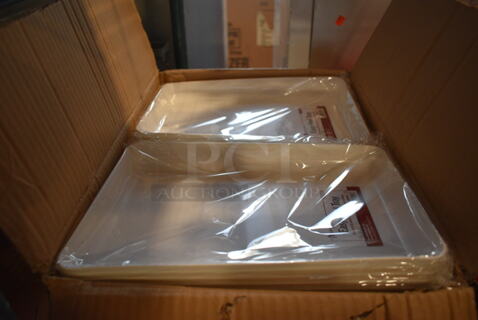 ALL ONE MONEY! Lot of 50 BRAND NEW IN BOX! Heritage HPPB8 Easy Peel Plastic Trays. 8x12x1