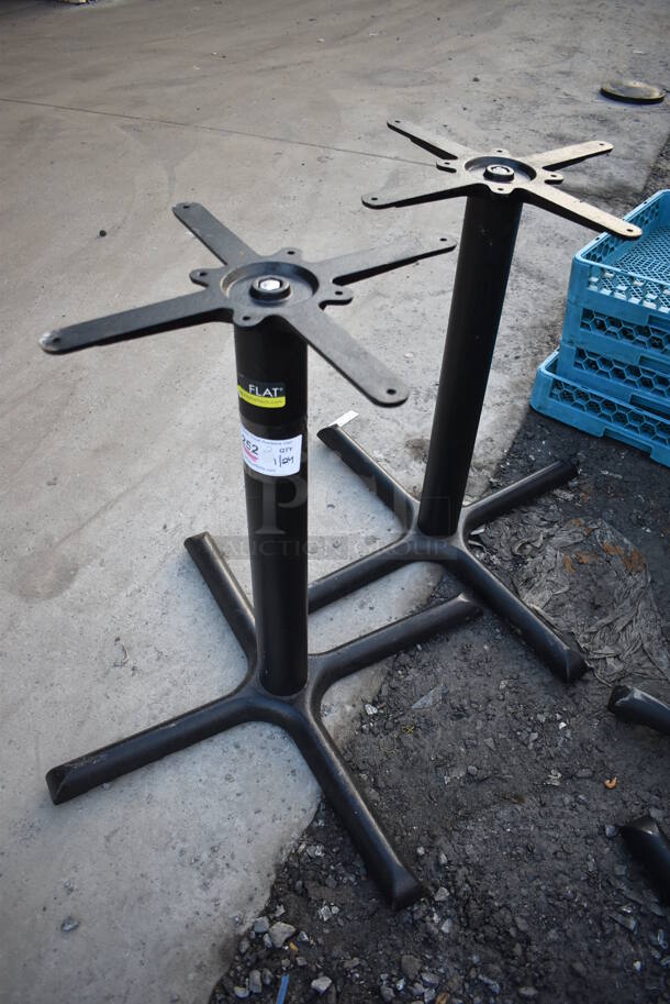 2 Black Metal Table Bases. 30x30x28. 2 Times Your Bid! - Image 3 of 3