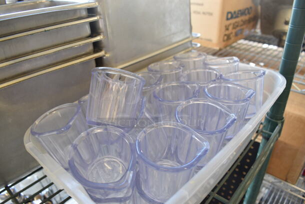 ALL ONE MONEY! Lot of 29 Poly Cups in Poly Bin! 2.5x2.5x2.25 - Image 2 of 3