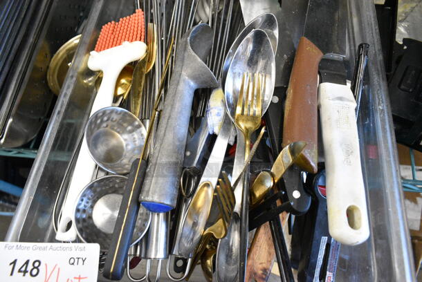 ALL ONE MONEY! Lot of Various Items Including Utensils and Metal Cups - Image 6 of 10