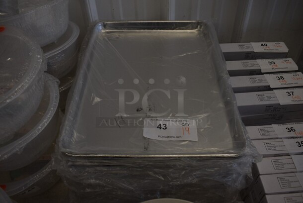 19 BRAND NEW! 19 Metal Half Size Baking Pans. 13x18x1. 19 Times Your Bid!