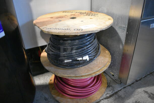 2 Spools of Wire. 23.5x23.5x13. 2 Times Your Bid! 