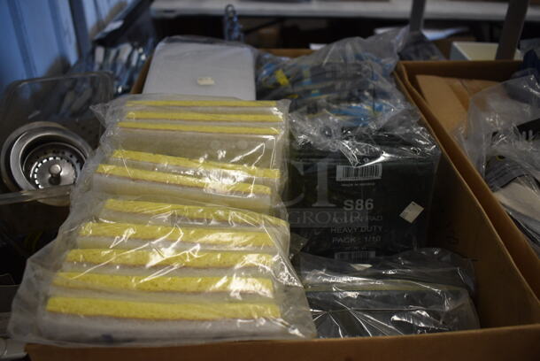ALL ONE MONEY! Lot of 3 Boxes of Various Items Including Sponges, Pads, Drains and Wine Savers. - Image 3 of 7