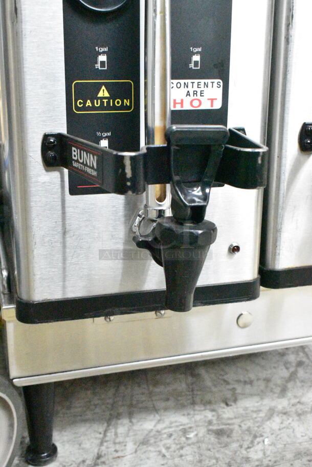 2016 Bunn DUAL SH DBC Stainless Steel Commercial Dual Coffee Machine w/ Hot Water Dispenser, 2 Satellite Servers and 2 Metal Brew Baskets. 120/208-240 Volts, 1 Phase. - Image 4 of 12