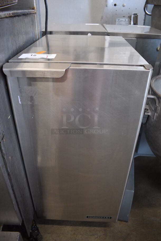 2015 Hoshizaki Model AM-50BAE-AD Stainless Steel Commercial Slim Line Self Contained Ice Machine. 115-120 Volts, 1 Phase. 15x23x32