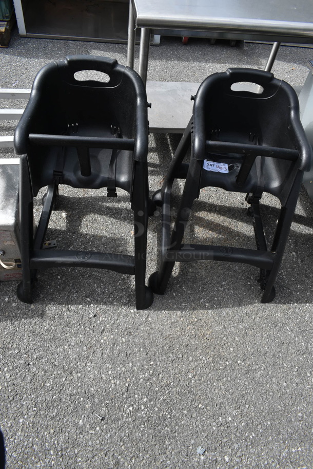 2 Black Poly High Chairs. 2 Times Your Bid!