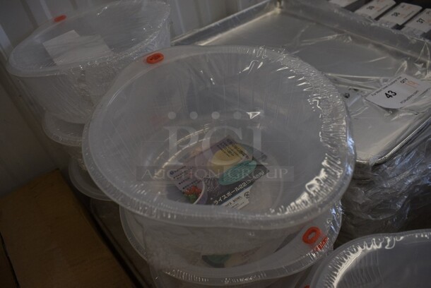 8 BRAND NEW! 8 Clear Poly Major Rice Bowl. 10x9x4.5. 8 Times Your Bid! - Image 2 of 3