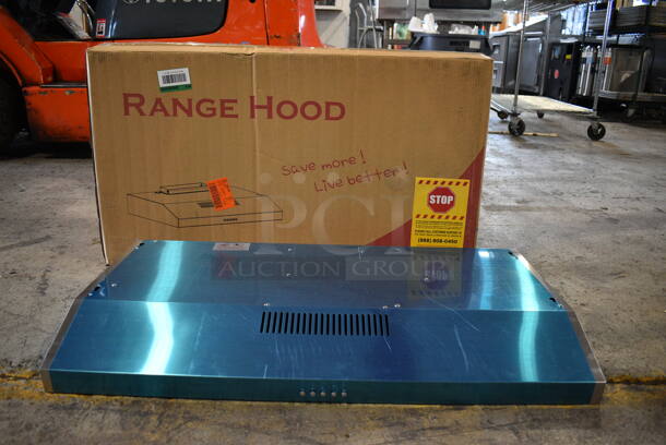 BRAND NEW IN BOX! AKDY RH0339 Metal Range Hood. 120 Volts, 1 Phase. 35x19x4