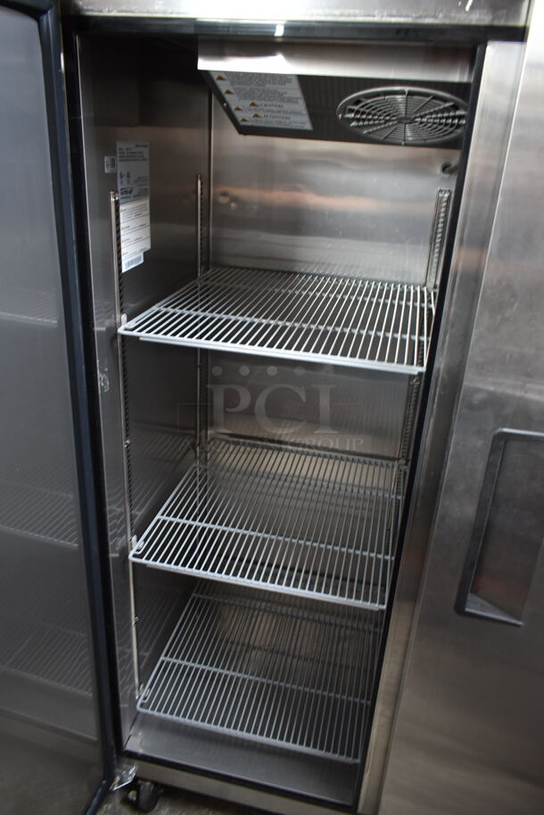 Turbo Air M3F47-2-N Stainless Steel Commercial 2 Door Reach In Freezer w/ Poly Coated Racks on Commercial Casters. 115 Volts, 1 Phase. Tested and Working! - Image 4 of 8