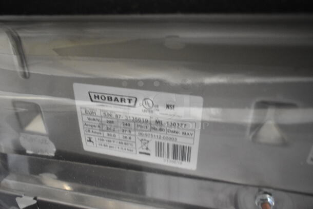 BRAND NEW SCRATCH AND DENT! 2022 Hobart EUH Stainless Steel Commercial Hi Temp High Temperature Undercounter Dishwashing Machine. 208-240 Volts, 1 Phase.  - Image 5 of 6