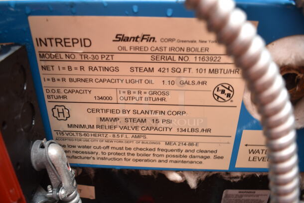 Slant Fin Model TR-30 PZT Metal Oil Fired Cast Iron Boiler. 134,000 BTU.  - Image 9 of 9