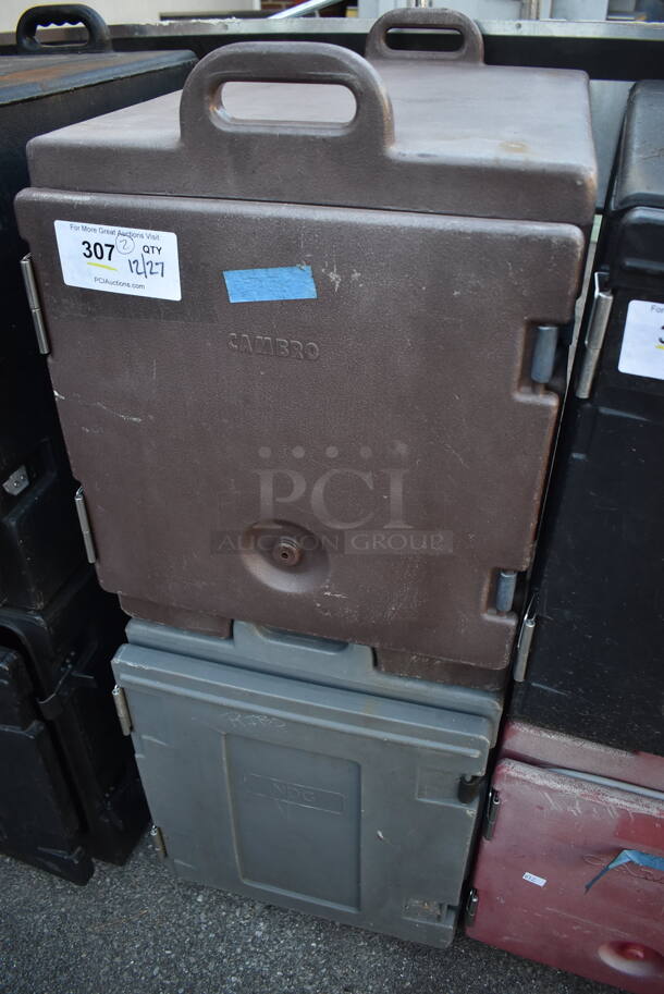 2 Poly Food Carrying Catering Case; Cambro 300MPC Brown and Carlisle NPC300N Blue Gray. 17x24x23. 2 Times Your Bid! - Image 3 of 7