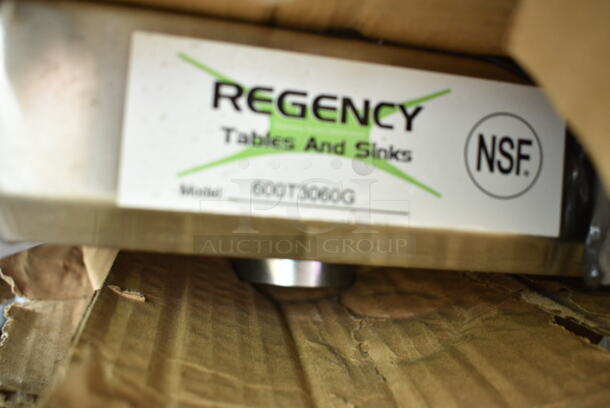BRAND NEW SCRATCH AND DENT! Regency 600T3072G 30" x 60" 18-Gauge 304 Stainless Steel Commercial Work Table with Galvanized Legs and Undershelf. May Be Missing Pieces. - Image 2 of 2