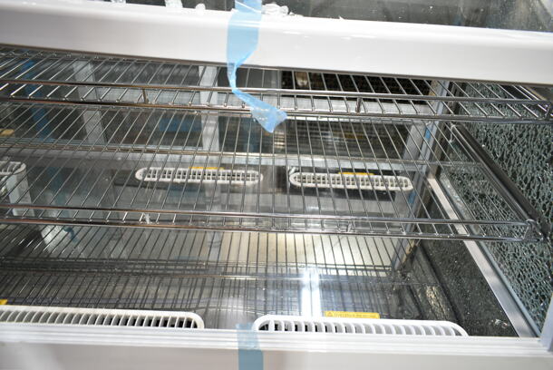 BRAND NEW SCRATCH AND DENT! Avantco 360BCSS60HCW Metal Commercial 60" White Self-Serve Refrigerated Countertop Bakery Display Case with LED Lighting. See Pictures for Broken Glass. 115 Volts, 1 Phase. Tested and Powers On But Does Not Get Cold - Image 7 of 8