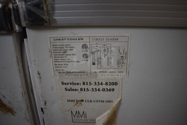 Intertek Model SD/SC-208JY Chest Cooler Merchandiser w/ 2 Sliding Lids on Commercial Casters. 110 Volts, 1 Phase. 33x20x33. Tested and Working! - Image 5 of 5